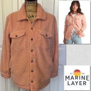 Marine Layer Eden Pink Sherpa Jacket